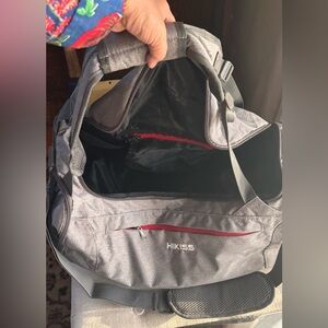 HIKISS Gray Travel Duffel Bag double handles plus long strap